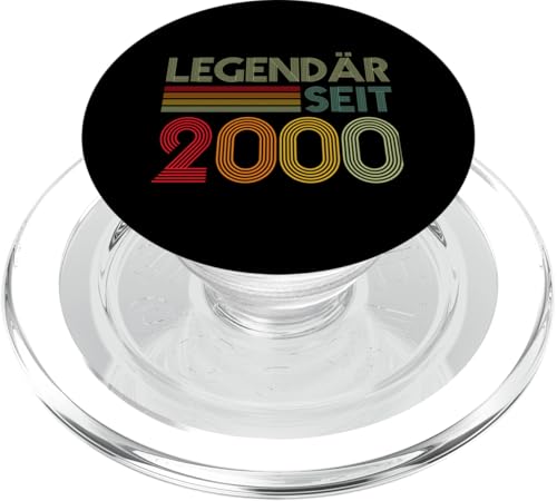 Legendär Seit 2000 Retro Mann Frau Deko 25. Geburtstagsshirt PopSockets PopGrip für MagSafe von Retro Deko Jahrgang Geburtstage Geschenkideen