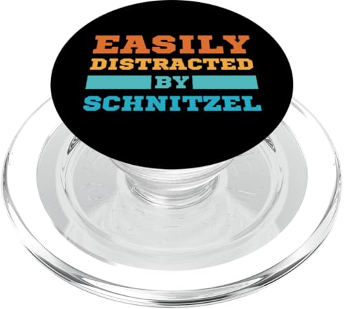 Leicht abgelenkt von Schnitzel Lustiger deutscher Essensliebhaber PopSockets PopGrip für MagSafe von Retro Easily Distracted By Apparel Gifts