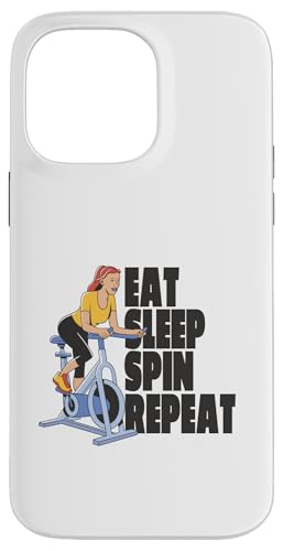 Eat Sleep Spin Repeat – Lustiger Spinning Gym Workout Lover Hülle für iPhone 14 Pro Max von Retro Eat Sleep Repeat Gifts