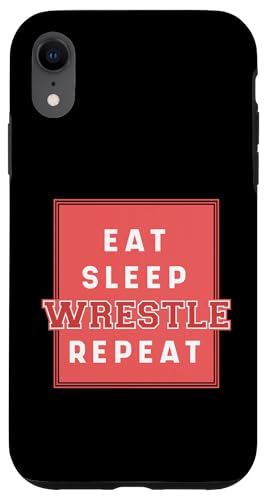 Eat Sleep Wrestle Repeat - Lustiger Wrestling-Sportliebhaber Hülle für iPhone XR von Retro Eat Sleep Repeat Gifts