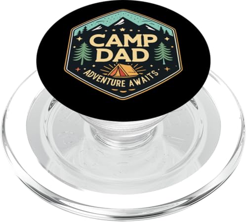 Retro Abenteuer für Papa - Camp Dad Vatertag PopSockets PopGrip für MagSafe von Retro Father’s Day Camping for Outdoorsy Dads