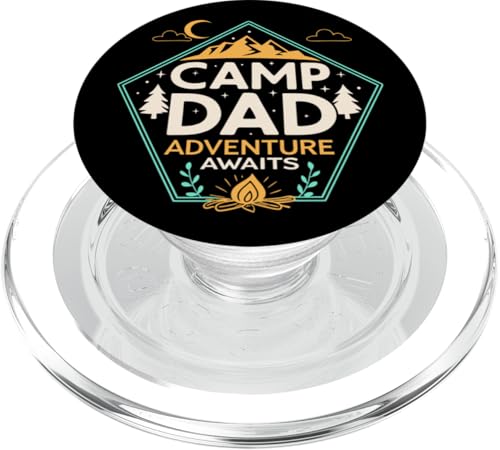 Retro Abenteuer für Papa - Camp Papa Vatertag Camping PopSockets PopGrip für MagSafe von Retro Father’s Day Camping for Outdoorsy Dads