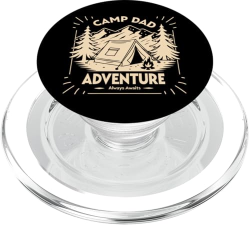 Retro Camping - Adventure Always Awaits Father's Day PopSockets PopGrip für MagSafe von Retro Father’s Day Camping for Outdoorsy Dads