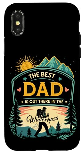 Hülle für iPhone X/XS Retro Lagerfeuer Abenteuer - The Best Dad - Hiking Dad von Retro Father’s Day for Hiking & Camping Dad