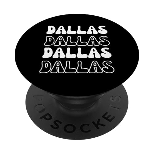 Dallas USA – Groovy American City Vacation Souvenir PopSockets mit austauschbarem PopGrip von Retro Favorite USA City Apparel Gifts