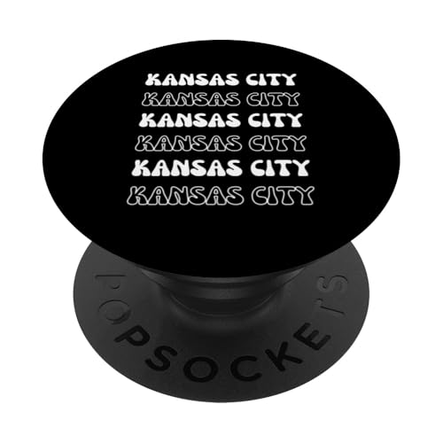 Kansas City USA – Groovy American City Vacation Souvenir PopSockets mit austauschbarem PopGrip von Retro Favorite USA City Apparel Gifts