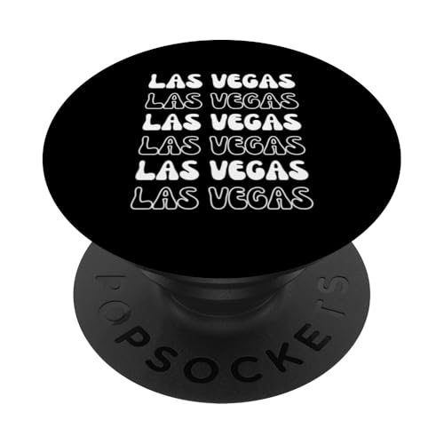 Las Vegas USA – Groovy American City Vacation Souvenir PopSockets mit austauschbarem PopGrip von Retro Favorite USA City Apparel Gifts