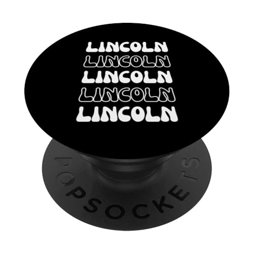 Lincoln USA – Groovy American City Vacation Souvenir PopSockets mit austauschbarem PopGrip von Retro Favorite USA City Apparel Gifts