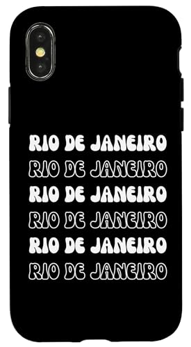 Hülle für iPhone X/XS Rio De Janeiro Brasilien – Groovy City Vacation Souvenir von Retro Favorite World Travel City Apparel Gifts