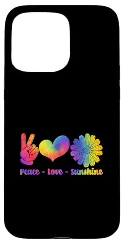 Hülle für iPhone 15 Pro Max Hippie Retro Regenbogen Frieden Liebe Sonnenschein von Retro Frieden 60er 70er Hippie Vibes Kollektion