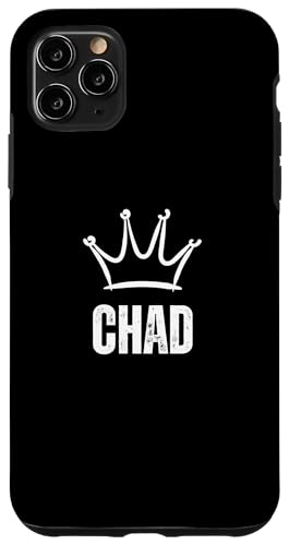 Hülle für iPhone 11 Pro Max King Chad Crown - Custom Vorname Geburtstag #1 Gewinner von Retro Funny First Name Birthday Apparel Gifts