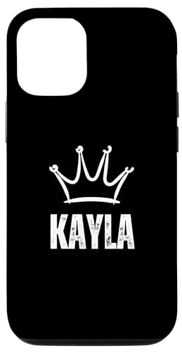 Hülle für iPhone 12/12 Pro Kayla Queen Crown - Custom Vorname Geburtstag #1 Gewinner von Retro Funny First Name Birthday Apparel Gifts