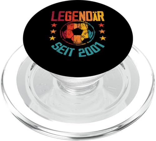 Legendär Seit Jahrgang 2001 Cooles Fussball 24. Geburtstag PopSockets PopGrip für MagSafe von Retro Fussball Coole Geburtstag Geschenkideen