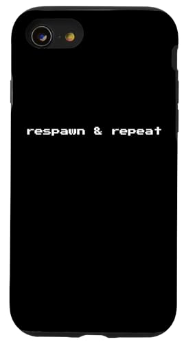 Hülle für iPhone SE (2020) / 7 / 8 Respawn & Repeat - Lustiger minimalistischer Pixel-Videospiel-Liebhaber von Retro Gaming Apparel Gifts