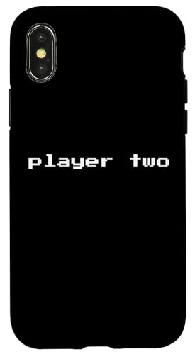 Hülle für iPhone X/XS Player Two - Lustiger minimalistischer Pixel-Videospiel-Liebhaber von Retro Gaming Apparel Gifts