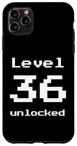 Hülle für iPhone 11 Pro Max Level 36 Unlocked - Lustiges Pixel-Videospiel 36. Geburtstag von Retro Gaming Birthday Apparel Gifts