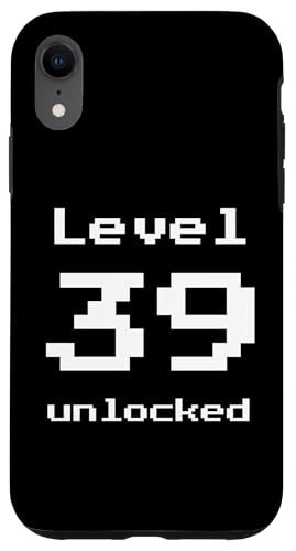 Hülle für iPhone XR Level 39 Unlocked - Lustiges Pixel-Videospiel 39. Geburtstag von Retro Gaming Birthday Apparel Gifts