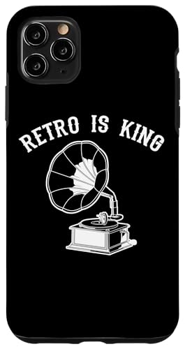 Hülle für iPhone 11 Pro Max Oldschool Plattenspieler Phonograph Grammophon Retro is King von Retro Geschenkideen für Vintage Liebhaber