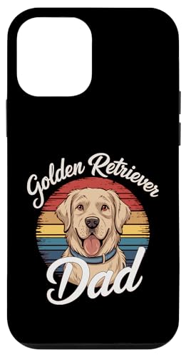 Hülle für iPhone 12 mini Vintage Golden Retriever Papa Herrchen Hund Dad von Retro Golden Retriever Papa Daddy Dad Herren