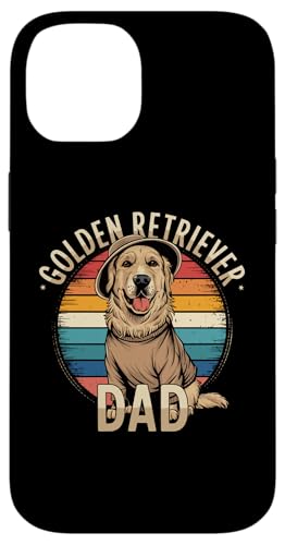 Hülle für iPhone 14 Vintage Golden Retriever Papa Herrchen Hund Dad von Retro Golden Retriever Papa Daddy Dad Herren