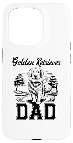 Hülle für iPhone 15 Pro Vintage Golden Retriever Papa Herrchen Hund Dad von Retro Golden Retriever Papa Daddy Dad Herren