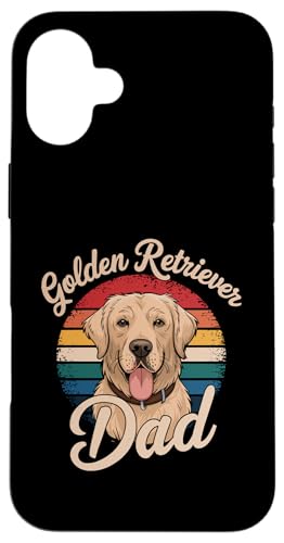 Hülle für iPhone 16 Plus Vintage Golden Retriever Papa Herrchen Hund Dad von Retro Golden Retriever Papa Daddy Dad Herren