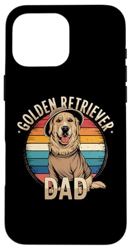 Hülle für iPhone 16 Pro Max Vintage Golden Retriever Papa Herrchen Hund Dad von Retro Golden Retriever Papa Daddy Dad Herren