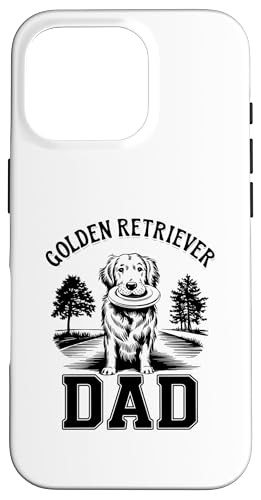 Hülle für iPhone 16 Pro Vintage Golden Retriever Papa Herrchen Hund Dad von Retro Golden Retriever Papa Daddy Dad Herren