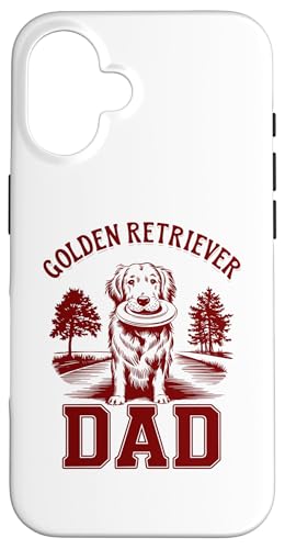 Hülle für iPhone 16 Vintage Golden Retriever Papa Herrchen Hund Dad von Retro Golden Retriever Papa Daddy Dad Herren