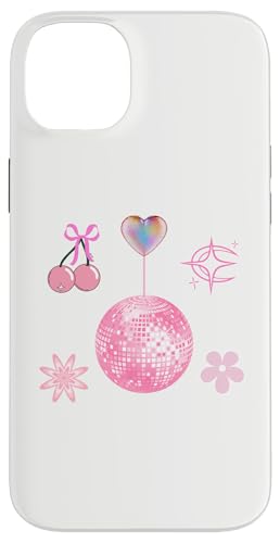 Discokugel Cherry Floral Bows Girly Aesthetic Hülle für iPhone 14 Plus von Retro Graphics