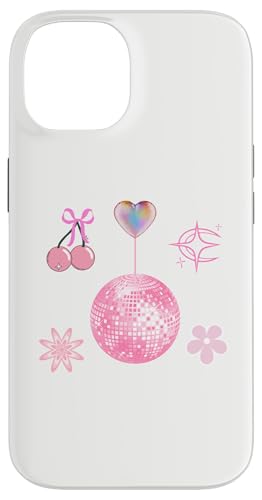 Discokugel Cherry Floral Bows Girly Aesthetic Hülle für iPhone 14 von Retro Graphics