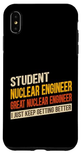 Lustiger Student der Nukleartechnik im Vintage-Stil, Atomingenieur Hülle für iPhone XS Max von Retro Great Job statements Novelty Apparel