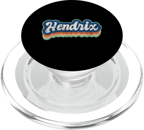 Hendrix Vorname Boy Vintage Style 70er 80er Jahre Personalisiert PopSockets PopGrip für MagSafe von Retro Groovy Name Fathers Day outfit For Men