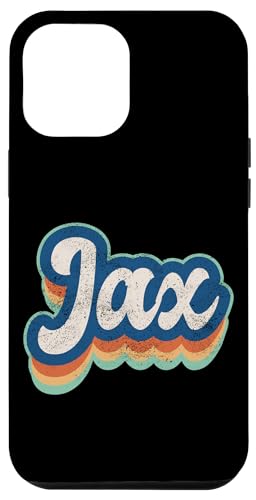 Hülle für iPhone 12 Pro Max Jax Vorname Junge Vintage Stil 70er 80er Jahre Personalisiert von Retro Groovy Name Fathers Day outfit For Men