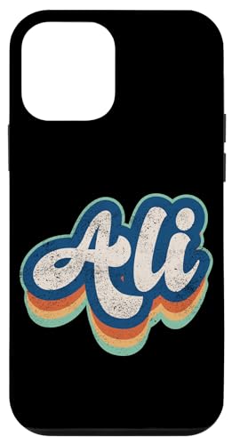 Hülle für iPhone 12 mini Ali Vorname Boy Vintage Style 70er 80er Jahre Personalisiert von Retro Groovy Name Fathers Day outfit For Men