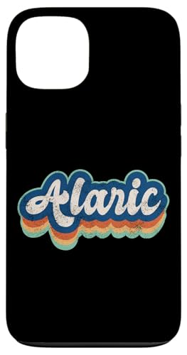 Hülle für iPhone 13 Alaric Vorname Junge Vintage Stil 70er 80er Jahre Personalisiert von Retro Groovy Name Fathers Day outfit For Men