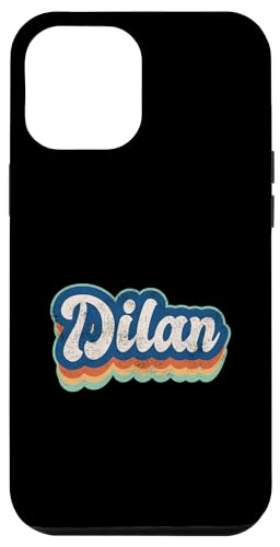 Hülle für iPhone 14 Plus Dilan Vorname Junge Vintage Stil 70er 80er Jahre Personalisiert von Retro Groovy Name Fathers Day outfit For Men