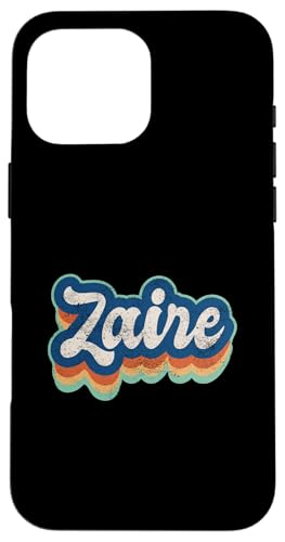 Zaire Vorname Junge Vintage Stil 70er 80er Jahre Personalisiert Hülle für iPhone 16 Pro Max von Retro Groovy Name Fathers Day outfit For Men