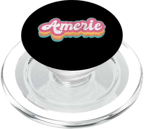 Amerie Vorname Mädchen Vintage 70er 80er Jahre Personalisiert PopSockets PopGrip für MagSafe von Retro Groovy Name Mothers Day outfit For Women