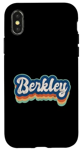 Berkley Vorname Mädchen Vintage Stil 70er 80er Jahre Personalisiert Hülle für iPhone X/XS von Retro Groovy Name Mothers Day outfit For Women