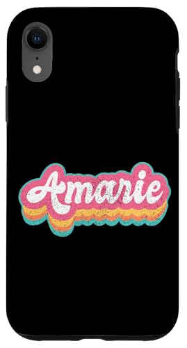 Hülle für iPhone XR Amarie Vorname Mädchen Vintage 70er 80er Jahre Personalisiert von Retro Groovy Name Mothers Day outfit For Women