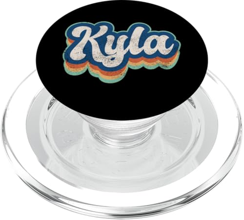 Kyla Vorname Mädchen Vintage Stil 70er 80er Jahre Personalisiert PopSockets PopGrip für MagSafe von Retro Groovy Name Mothers Day outfit For Women