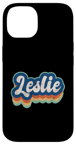 Leslie Vorname Mädchen Vintage Stil 70er 80er Jahre Personalisiert Hülle für iPhone 14 von Retro Groovy Name Mothers Day outfit For Women