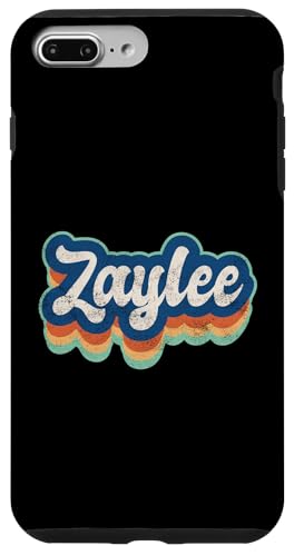 Zaylee Vorname Mädchen Vintage Stil 70er 80er Jahre Personalisiert Hülle für iPhone 7 Plus/8 Plus von Retro Groovy Name Mothers Day outfit For Women