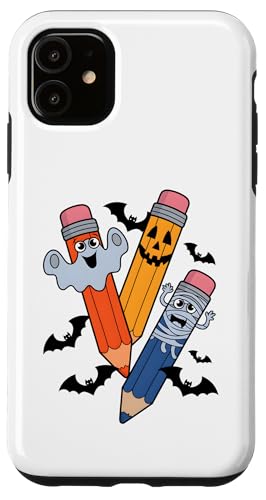 Hülle für iPhone 11 Buntstifte – lustige gruselige Bleistifte, Halloween-Liebhaber von Retro Halloween Apparel Gifts