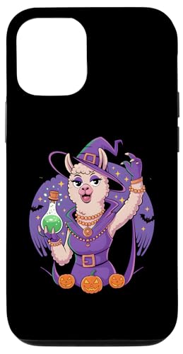 Hülle für iPhone 12/12 Pro Lama Witch - Gruselige Lama-Hexe Halloween-Liebhaber von Retro Halloween Apparel Gifts