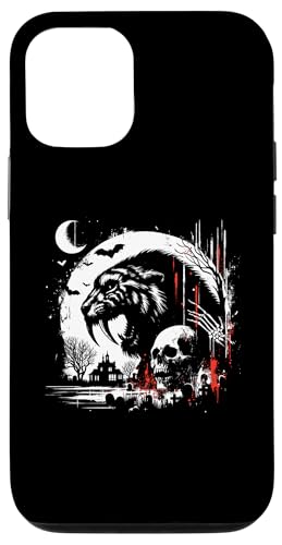 Hülle für iPhone 13 Pro Säbelzahntiger – gruseliges Monster Halloween-Liebhaber von Retro Halloween Apparel Gifts