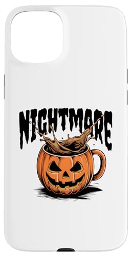 Hülle für iPhone 15 Plus Kürbis-Kaffeetasse – gruseliger Halloween-Kaffeeliebhaber von Retro Halloween Apparel Gifts