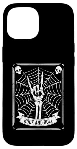 Hülle für iPhone 15 Rock 'n' Roll Skelett-Hand - gruseliger Halloween-Liebhaber von Retro Halloween Apparel Gifts