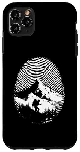 Hülle für iPhone 11 Pro Max Wandern Fingerabdruck - Vintage Wildlife Mountain Lover von Retro Hiking Apparel Gifts